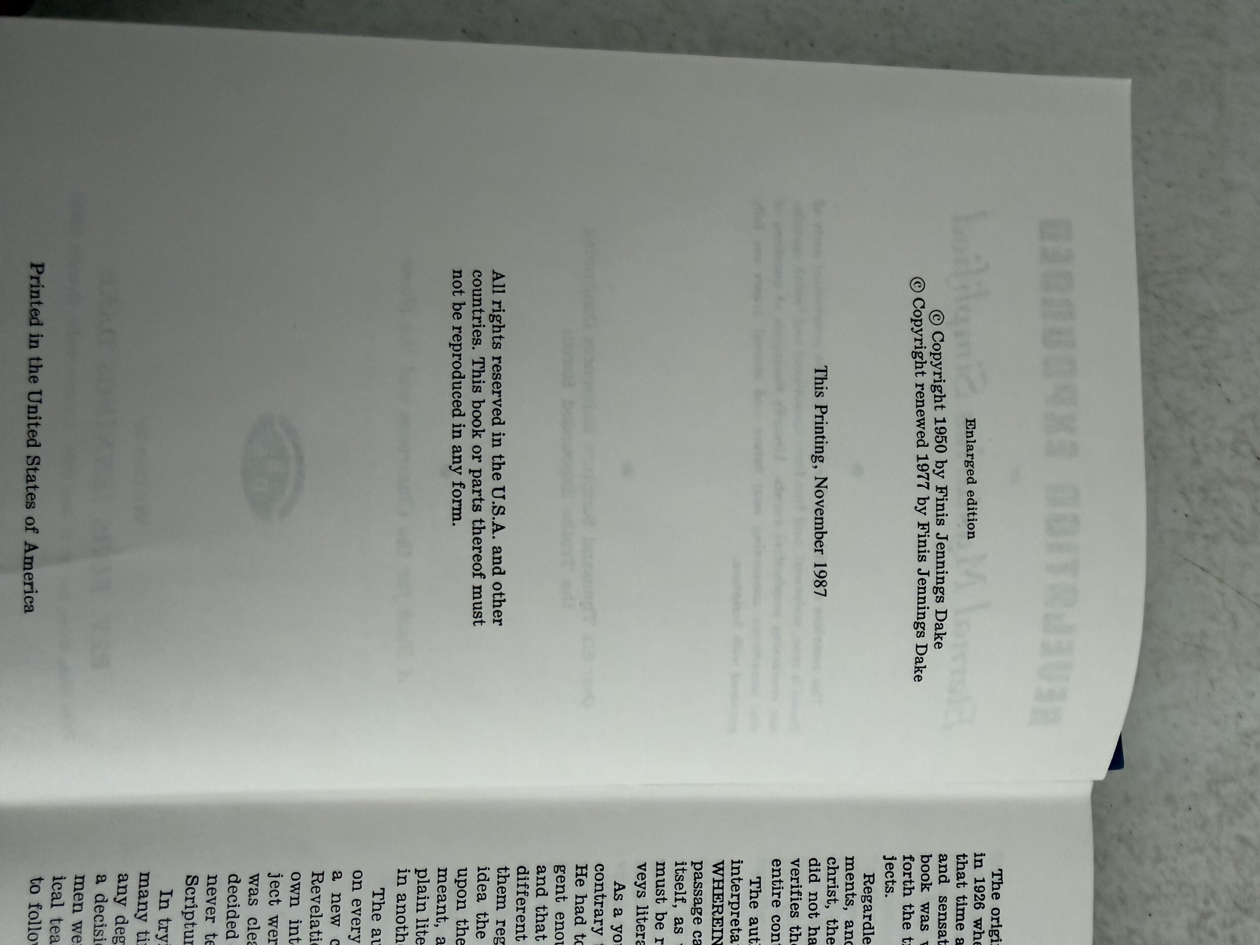 Pre-Owned - Collectors - Revelation Expounded By Finis Dake - Image 3