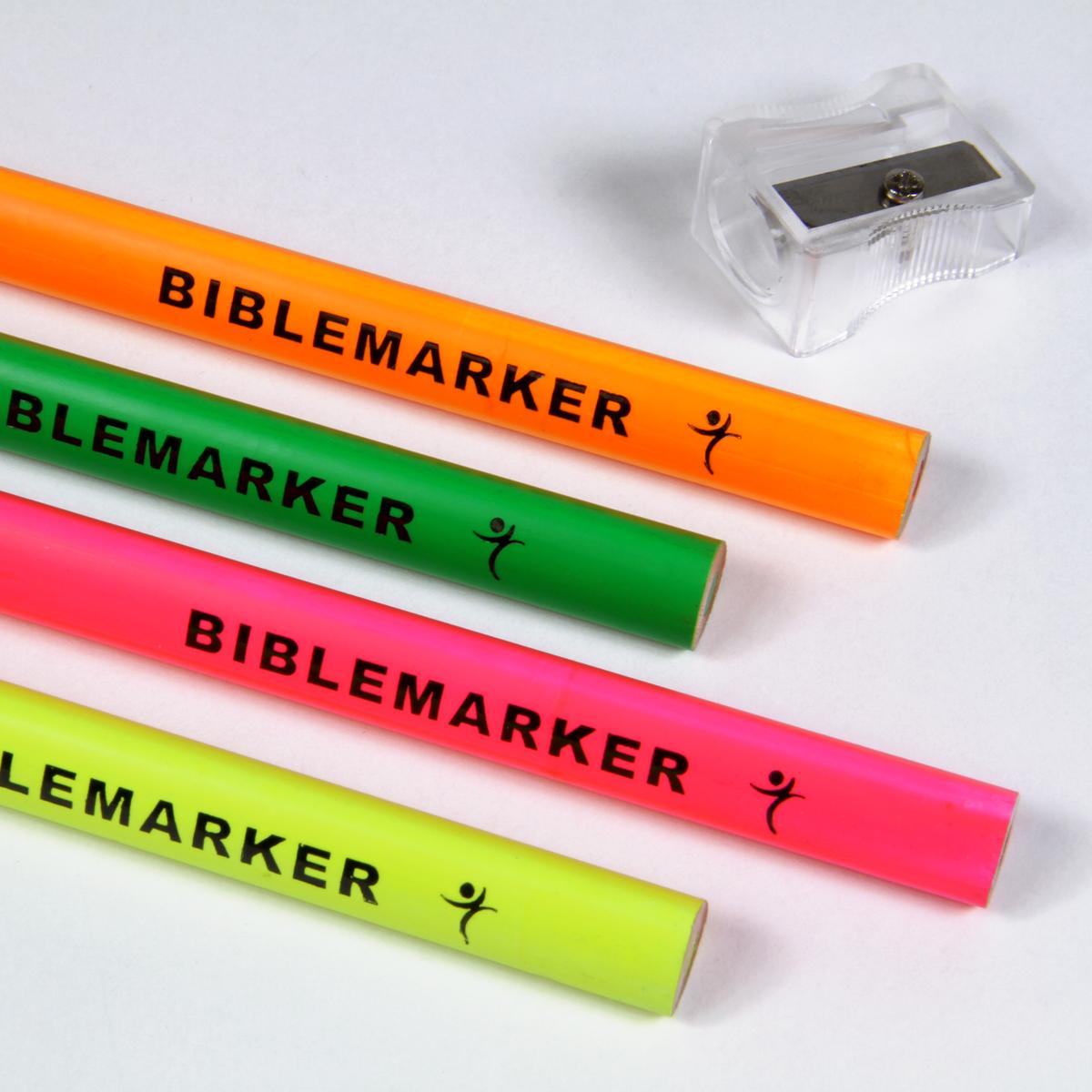 Bible Marker Dry Pencils - Set of 4 W/ Sharpener